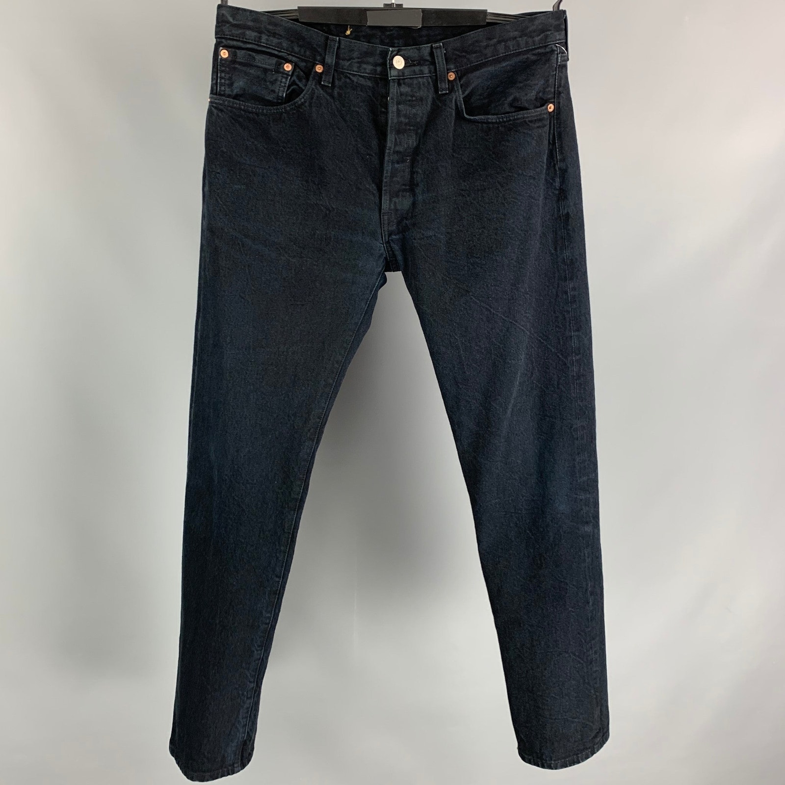 Levi's Size 34 Navy Straight Cut Denim Jeans